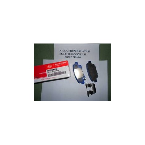 KIA SOUL ARKA FREN BALATASI 58302 2KA10 2008-